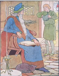 El labrador se encuentra con Merlín